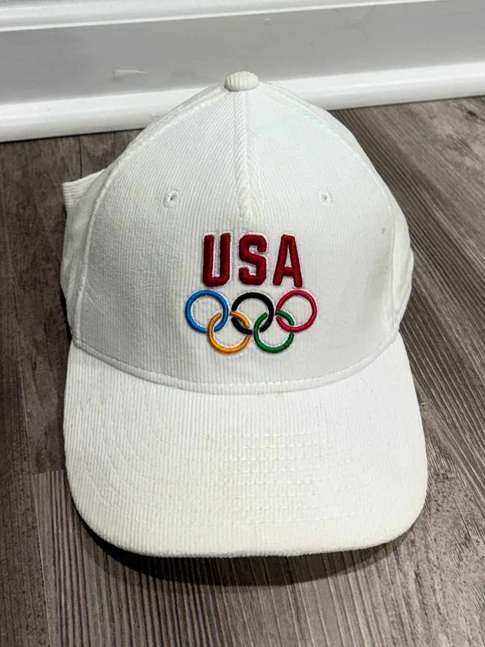 USA Olympic Embroidered White Hat
